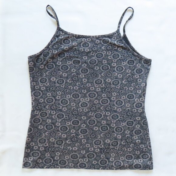 Peruvian Pima Cotton Tank Top Casual Geometric Print Large Soft Comfortable Soma - Picture 2 of 8